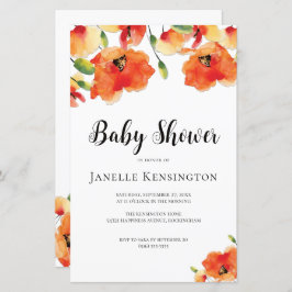 OURO ORÇAMENTAL Convite para Chá de fraldas Poppy