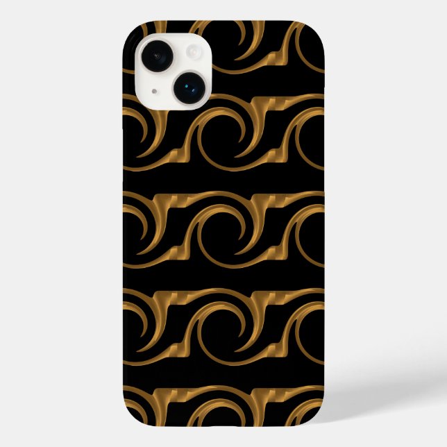 Ouro ornamentation iPhone 14 Plus Capas (Verso)