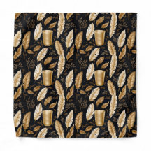 Ouro Penas Prosperidade Bandana