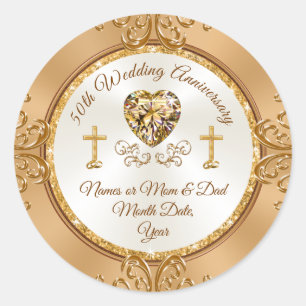 Ouro personalizado, adesivos de 50 anos