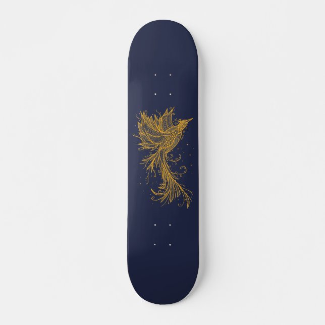 Ouro Phoenix no skate azul (Frente)