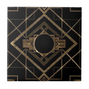 ouro, preto,deco de arte, metálico,padrão,vintag