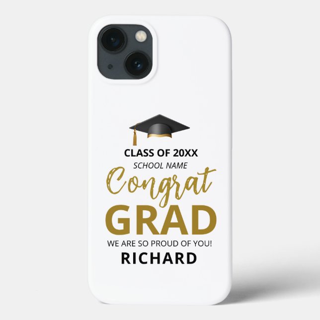 Ouro & Preto | Presente Personalizado de Graduação (Verso)