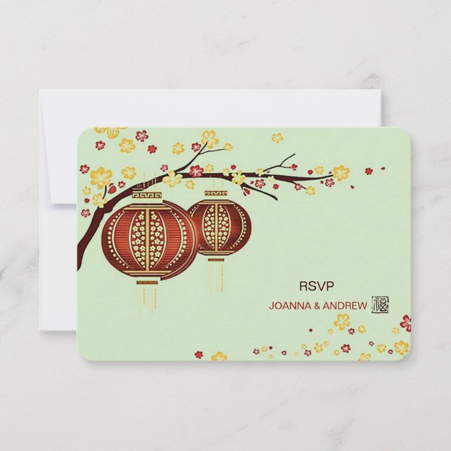 Ouro Red Lanterna Cherry Tree Fu China RSVP (Frente)