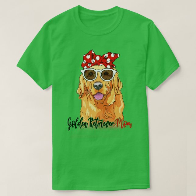 Ouro Retriever Ouro de Camisas Retriever Mãe Banda (Frente do Design)