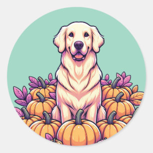 Ouro Retriever Pumpkin Adesivos