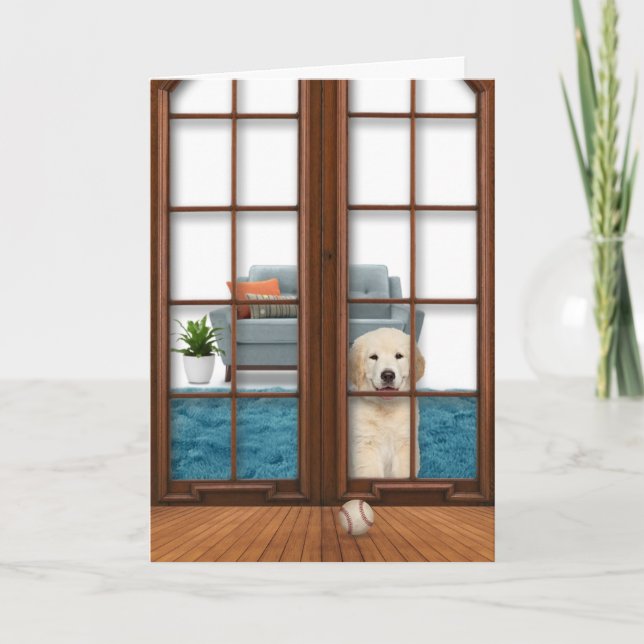 Ouro Retriever Puppy Obter Bem Cartão (Frente)