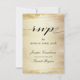 Ouro Rhapsody Wedding Elegante Dourado RSVP Online