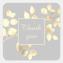 Ouro romântica de cinza deixa adesivo quadrado