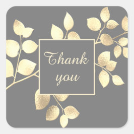 Ouro romântica de cinza deixa adesivo quadrado