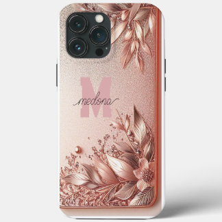 Ouro rosa elegante moderno com curva floral11