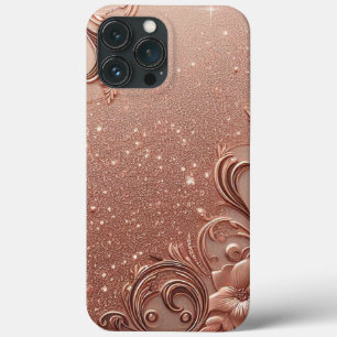 Ouro rosa elegante moderno com curva floral6