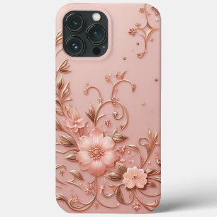 Ouro rosa elegante moderno com curva floral8