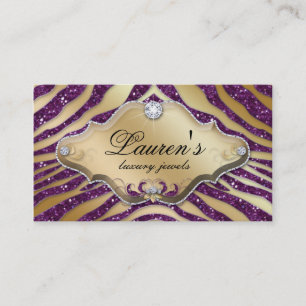 Ouro roxo 2 da faísca do cartão de visita da zebra
