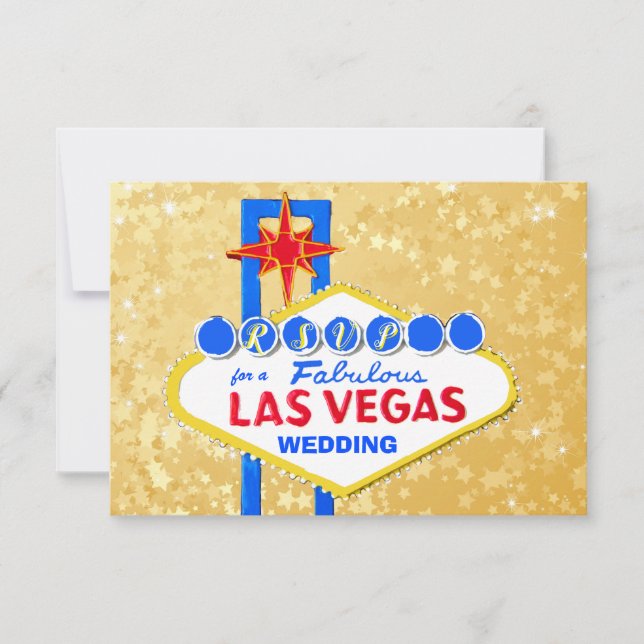 Ouro RSVP Recepção de casamento Las Vegas (Frente)