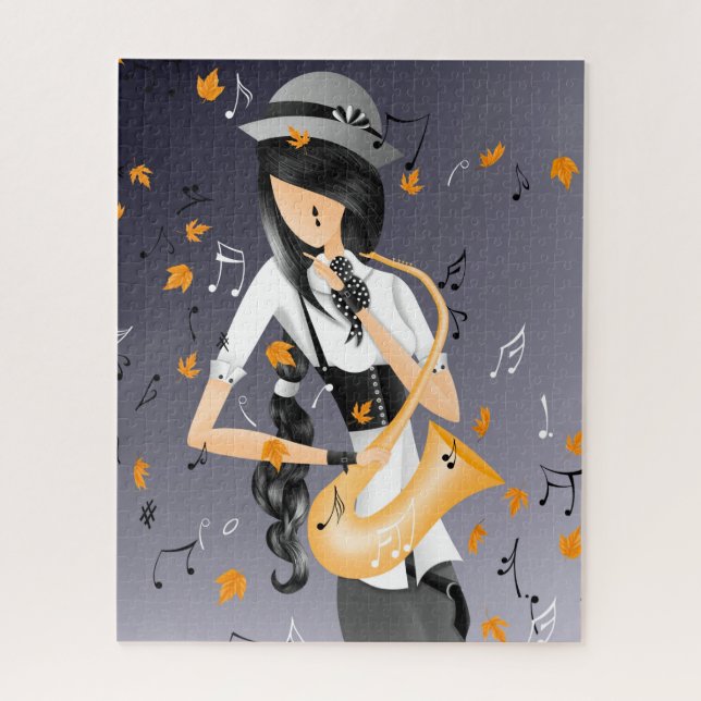 Ouro Saxofonista de Palhaço deixa Quebra-cabeça de (Vertical)