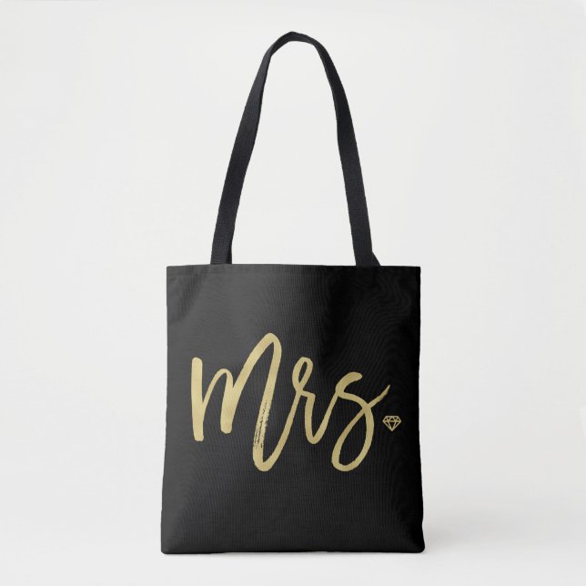 Ouro Script Bridal Party Tote Bag (Frente)