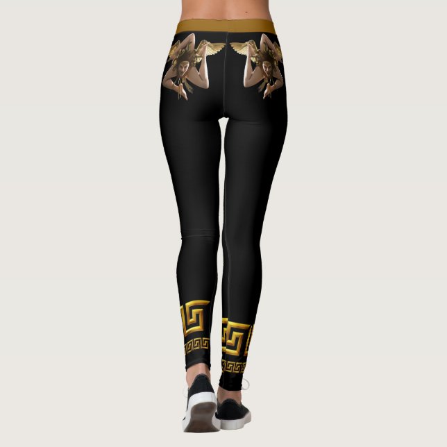 Ouro Siciliano Medusa Leggings atléticas (Verso)