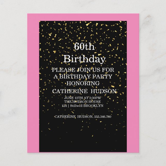 Ouro simples, 60º aniversário preto (Frente)