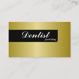 Ouro simples do cartão de visita do Orthodontist