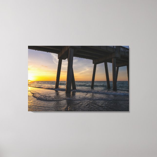 Ouro Sunrise Sob Canvas De Pensacola (Frente)