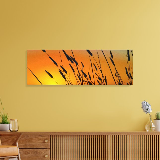 Ouro Sunset Grains Landscape Canvas Imprimir (Insitu(Sala de estar))