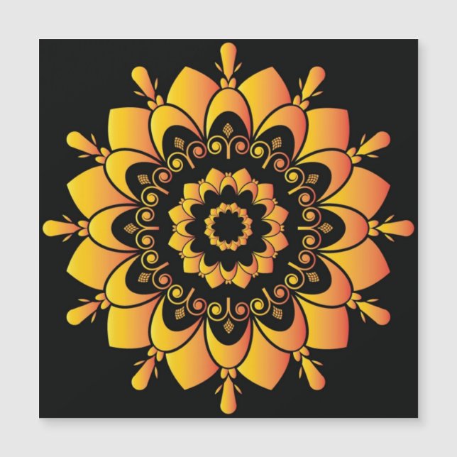 Ouro único Mandala Design (Frente)