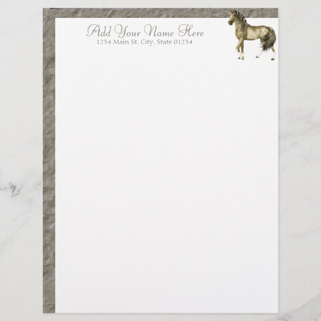 Ouro Unicorn Letterhead (Frente)