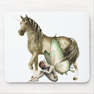 Ouro Unicorn & Shy Fairy Mousepad