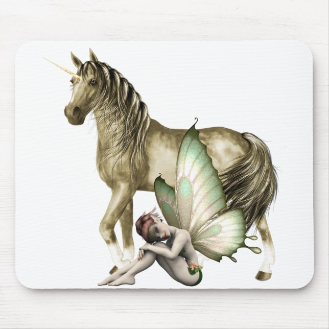 Ouro Unicorn & Shy Fairy Mousepad (Frente)