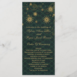 ouro verde Flocos de neve programas de casamento