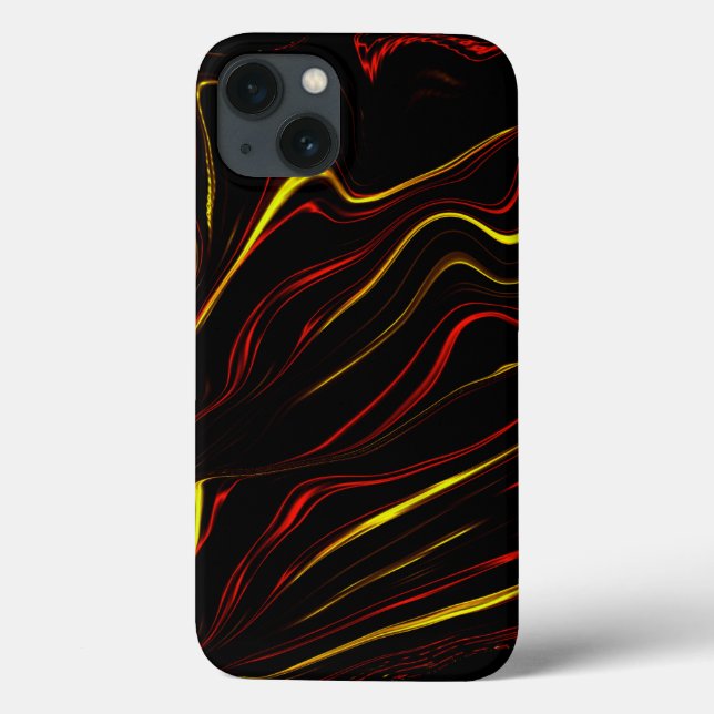 Ouro vermelho ondulado, longos traços sobre fundo  (Verso)