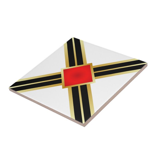 Ouro Vermelho Preto Criss Cross (Lateral)
