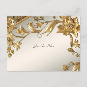 Ouro Wavy deixa cartão postal floral
