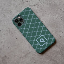 Ouros de arte monogramas verdes e azuis