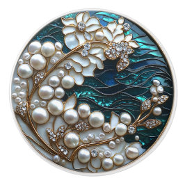 Ouros de Pérolas Brancas de Arte Elegante