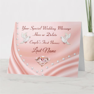 Ouros e Pérolas, Cartão de Casamento GRANDE