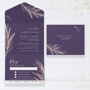 Ouros Roxos Casamento Elegante Tudo Em Um Único Al