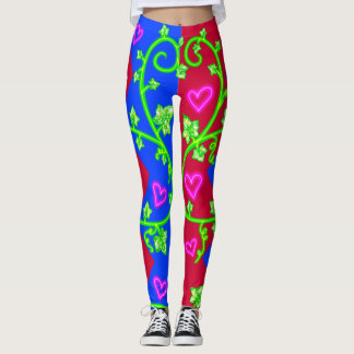 Ouros Vermelhos e Azuis do Halloween e Leggings de