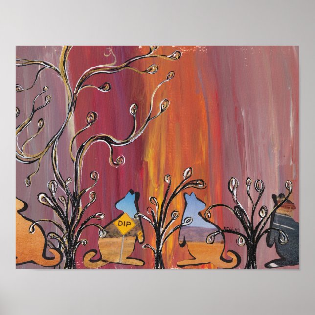 Outback Kangaroos Impressão (Frente)