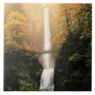 outono em Multnomah Falls, OU