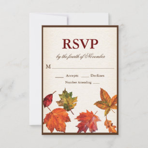 Outono Folhas Caindo RSVP