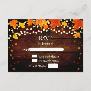 Outono Luzes de Cordas Rústicas e Folhas RSVP