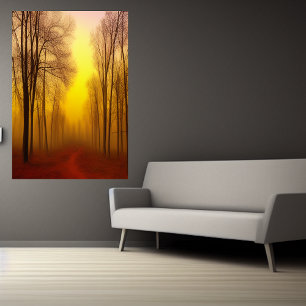 Outono na floresta AI Art Poster