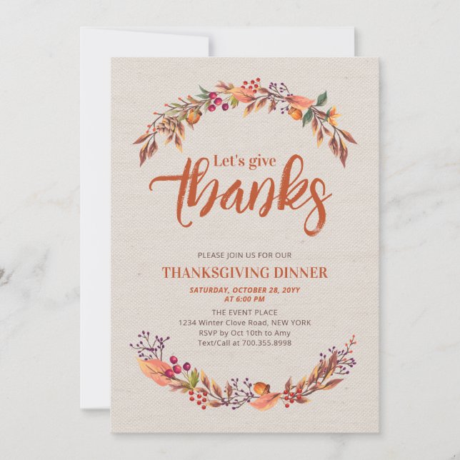 Outono/Queda Obrigados Russos a convite de janto (Frente)