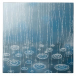 Outra Pintura Do Dia De Chuva<br><div class="desc">Pintura de chuva e poças a saltar num fundo azul. Um típico dia de verão inglês.</div>