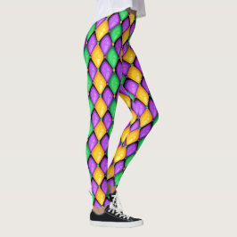 Outras Leggings de Moda Pop de Ouros Mardi Gras