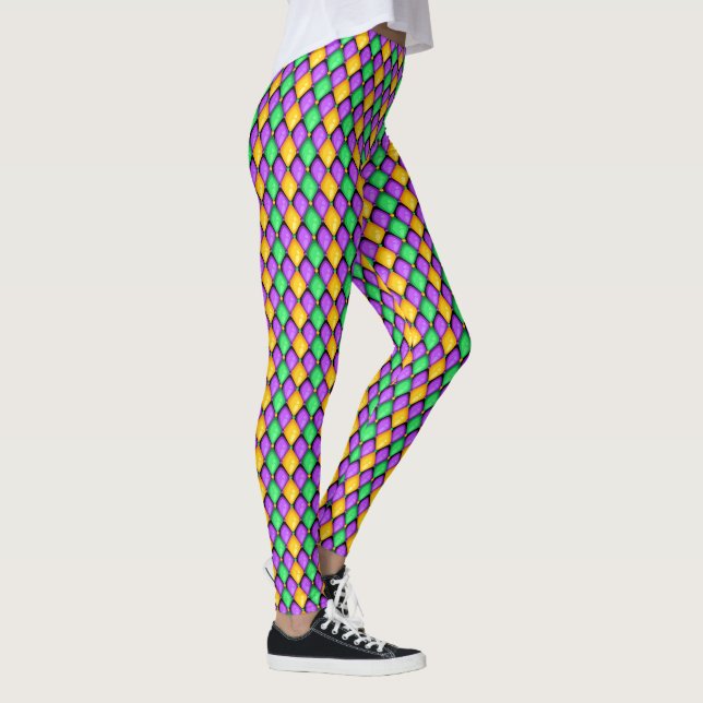 Outras Leggings de Moda Pop de Ouros Mardi Gras (Direita)