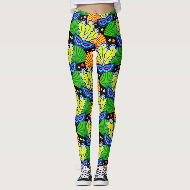Outras Leggings de Moda Pop do Mardi Gras (Frente)