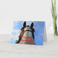 Outro Aniversário? Cartão de Saudação Funny Horse